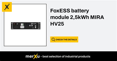 foxess battery module 2 5kwh mira hv25 merxu