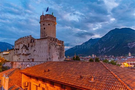 Sunset View Of Castello Del Buonconsiglio In Trento Italy Editorial