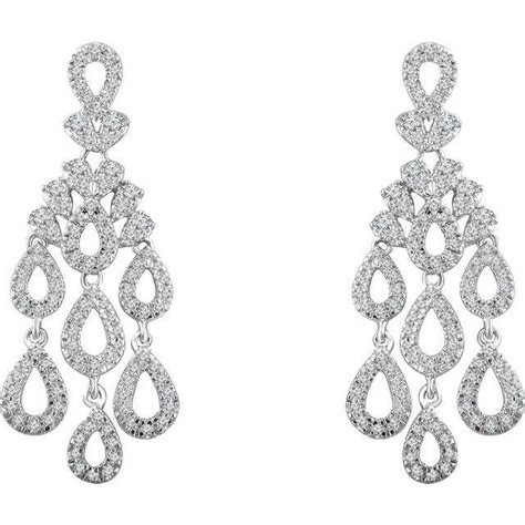 Chandelier White Gold Diamond Earrings Gold Diamond Dangle Earrings