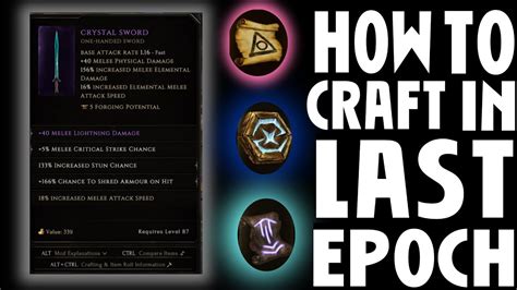 Last Epoch Crafting And Loot Filter Guide For New Players Youtube