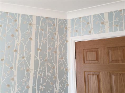 Laura Ashley Cottonwood Duck Egg Wallpaper In Bn13 Worthing For £1500