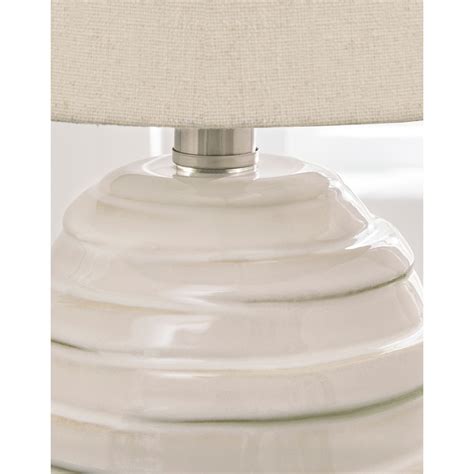 Ashley Signature Design Lamps Casual L180014 Glennwick White Ceramic