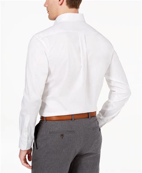Club Room Mens Classicregular Fit Performance Wrinkle Resistant White