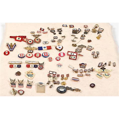 Us Wwii Homefront Sons In Service Pins Lot Of Seventy Cowans Auction House The Midwests