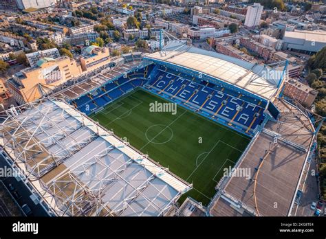 Stamford Bridge Stadium The Home Of Chelsea Football Club An Aerial