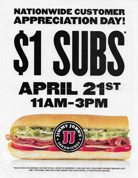 2 Dudes Who Love Food Jimmy Johns 1 Subs Nationwide Today Only