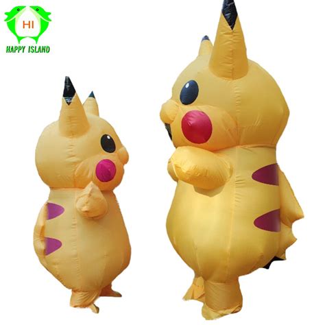 Inflatable Pikachu Costumes Halloween Cosplay Large Pokemon Mascot
