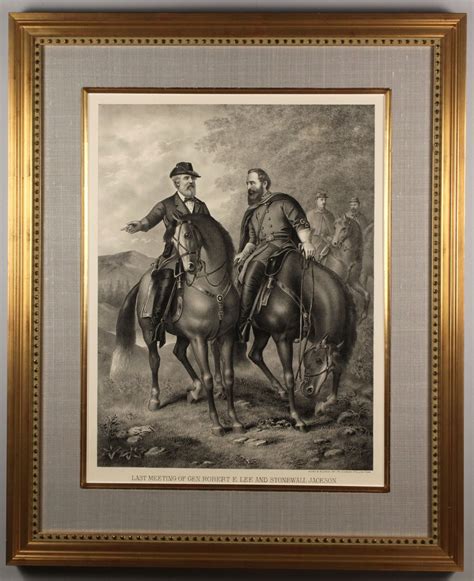 Lot 63 Civil War Print Gen Lee And Stonewall Jackson