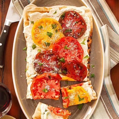 Grilled Cheese And Tomato Flatbreads Recipe Taste Of Home