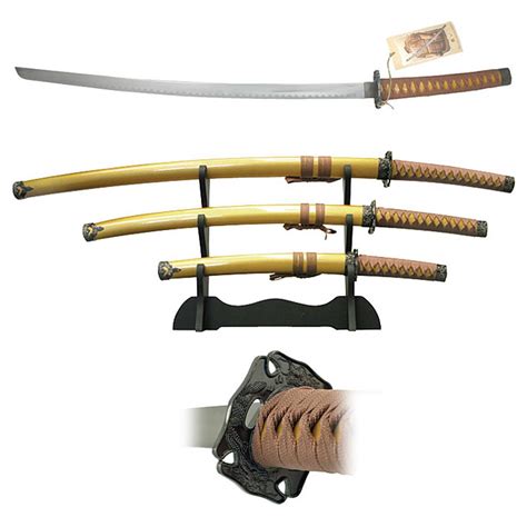 3 Pc Gold Samurai Sword Set 423602 Swords And Machetes At Sportsmans
