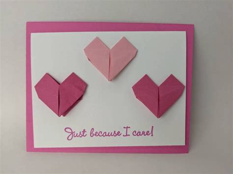 Origami Hearts Valentines Day Cards Etsy