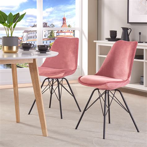 Duhome Modern Side Chair with Steel Legs Set of 2 Modern Velvet Accent ...