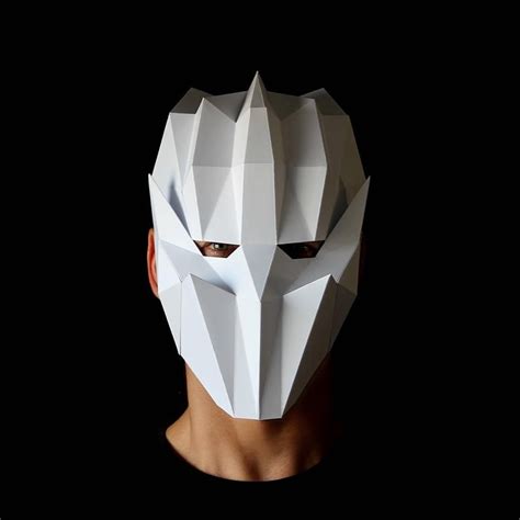 Geometric Mask Full Face Mask You Can Make With This Template Paper