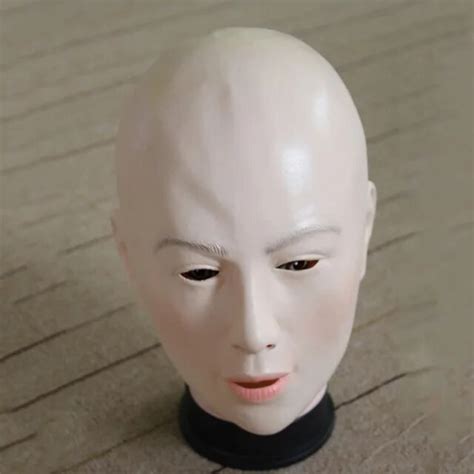 adult latex full head the bald head woman masks costumes cosplay for funny carnival halloween