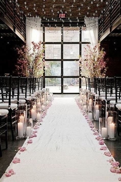 A customised classic white or ivory aisle runner with the bride and grooms names boldly printed at one end, are most popular. 25 Chic Blush and Black Wedding Ideas - Page 2 - Hi Miss Puff