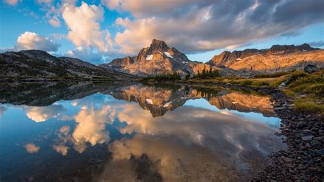 Download Wallpaper 1280x720 Lake Mountains Rocks Sky Reflection Hd