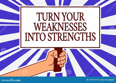 Text Sign Showing Turn Your Weaknesses Into Strengths Conceptual Photo