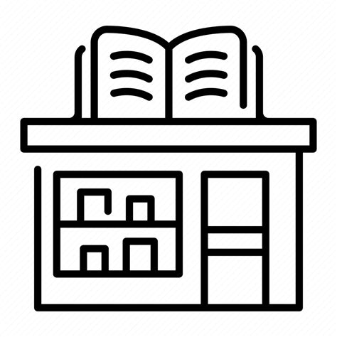 Architecture Book Bookstore Building City Shop Store Icon