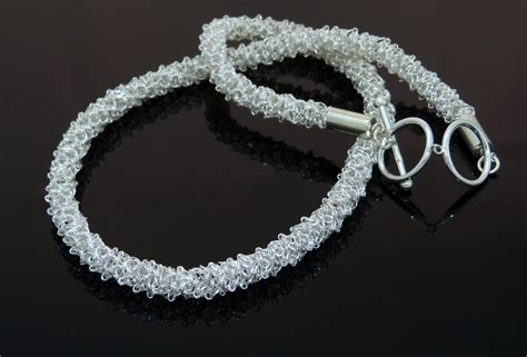 Fine Silver Woven Necklace Contemporary Necklaces Pendants By