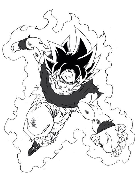Dibujos Para Colorear De Dragon Ball Super Goku Ultra Instinto Animados