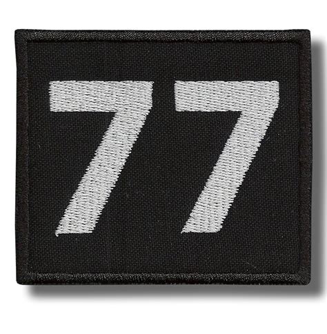 With john francis daley, austin pendleton, colleen camp, neil flynn. Number 77 - embroidered patch 8x7 CM | Patch-Shop.com