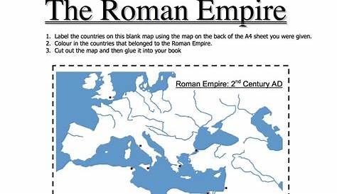 Map of the Roman Empire Worksheet | Year 7 PDF