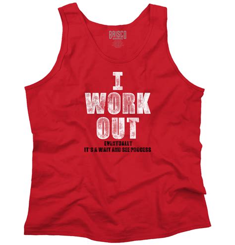 I Workout Eventually Funny Gym Lazy Slacker Tank Top T Shirts Tees Men Women Ebay