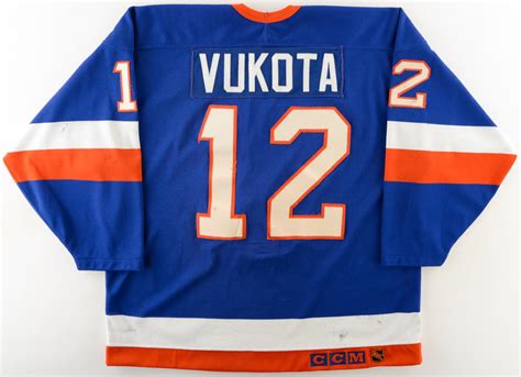 1992 93 Mick Vukota New York Islanders Game Worn Jersey