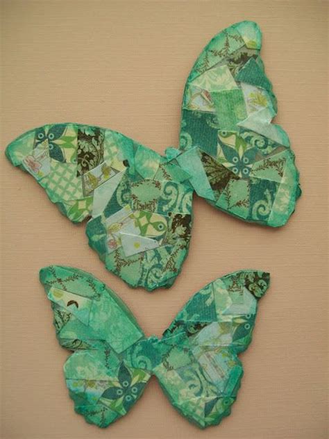 Butterfly Mosaics From Fabric On Chipboard Lovely Colors
