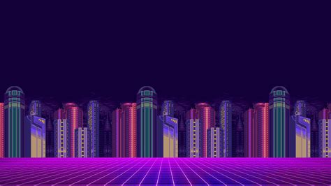 2560x1440 Synthwave 8 Bit Pixel Cityscape 1440p Resolution