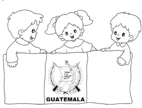 La Bandera De Guatemala Para Colorear Imagui