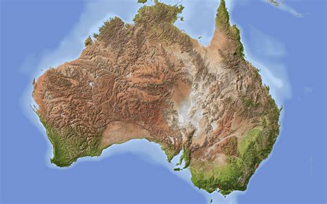 Map Of Australia K Geography Mainland Geographical Maps Of Continents Earth Australia D