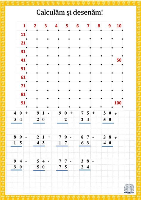 Calculăm și Desenăm Fișe De Lucru Cu Operații Matematice și Desen