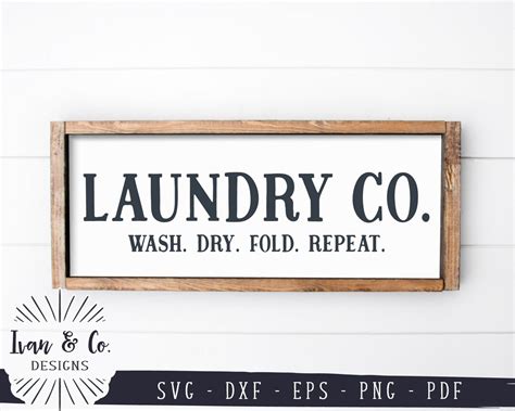 Laundry Co SVG Files Laundry Room Svg Company Svg Wash Dry Fold