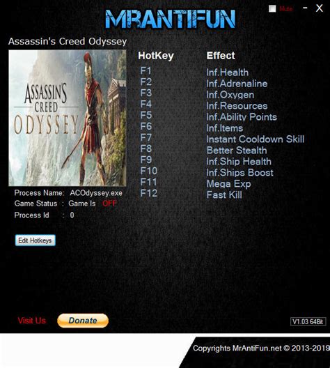 Assassins Creed Odyssey Trainer 12 V1 2 1 2 MrAntiFun GAME TRAINER