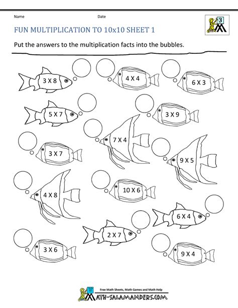 3rd Grade Free Printable Multiplication Coloring Worksheets Meyasity