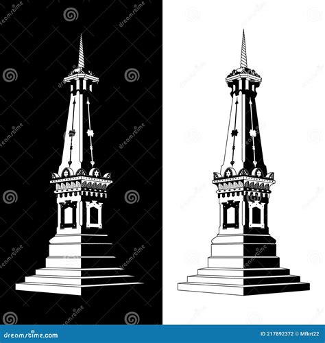 Tugu Yogyakarta Illustration Vector Icon City Vector Stock Vector