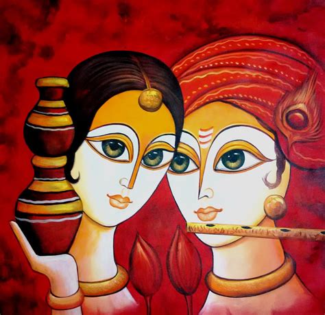 Buy Radha Krishna Matki New Handmade Painting By Pallavi Jain Codeart