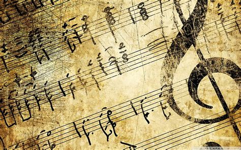 Hd Wallpaper Old Music Sheet Paper Notes Tones 3d And Abstract