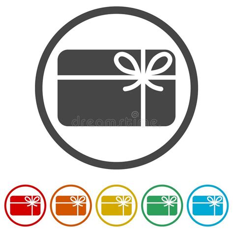Shopping T Card Icon T Card Icon 6 Colors Included Stock Vector
