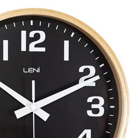 Buy Leni Wood Wall Clock 26cm Black Online Purely Wall Clocks