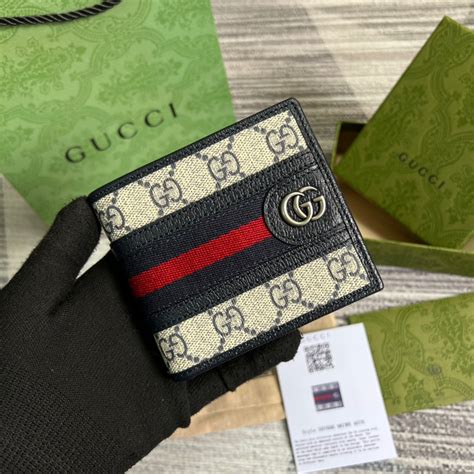 Gucci Ophidia Gg Wallet Beige And Blue For Men 43in11cm Gg 597606