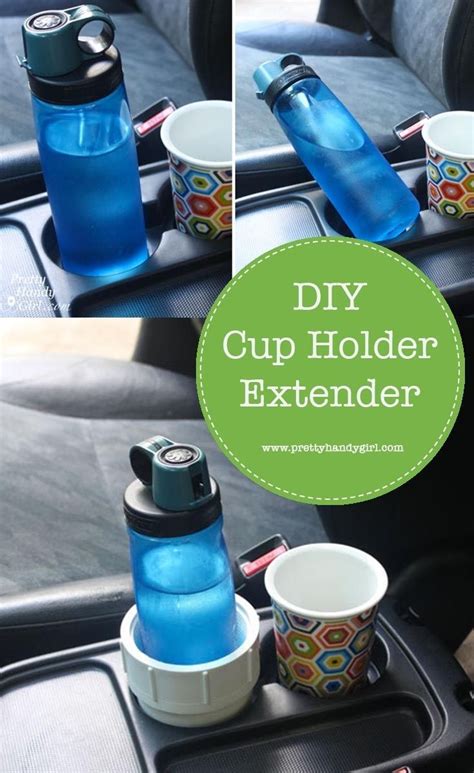 Auto Cup Holder Extender | Water bottle storage, Diy, Diy ...