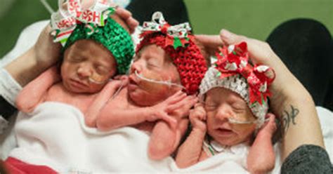 Houstons Rare Set Of Identical Triplets Heads Home From Hospital