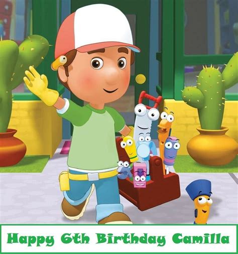 handy manny party edible image cake topper