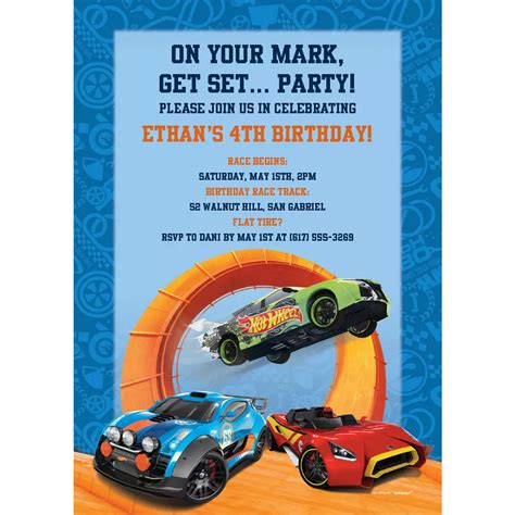 Custom Hot Wheels Wild Racer Invitations Party City