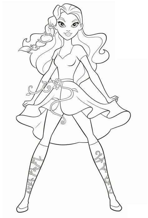 Poison Ivy From Dc Super Hero Girls Coloring Page Printable Coloring