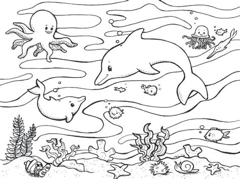 Underwater Sea Creatures Coloring Pages