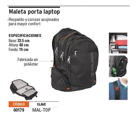 Mochila Porta Laptop Codigo 60179 Truper Mercado Libre