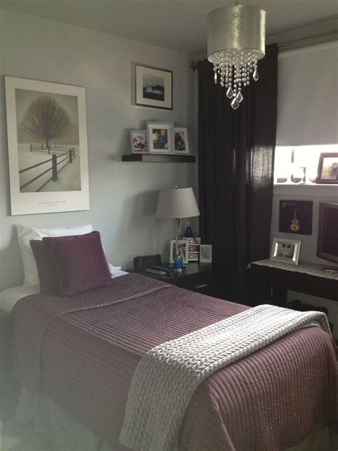 Purple and gray are suitable to be combined to create a more dynamic atmosphere. Purple and Grey cozy winter bedroom | Winter bedroom ...